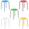 Flash Furniture Plastic Nesting Stack Stools, 17.5"Height, Assorted Colors, PK5 LE-S1-MC-GG - alternate 2